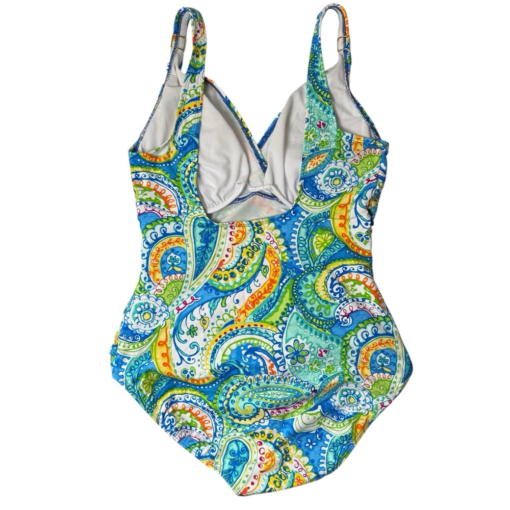 Lauren Ralph Lauren Women's Paisley Print Swimsuit. Size 12 - Picture 7 of 11